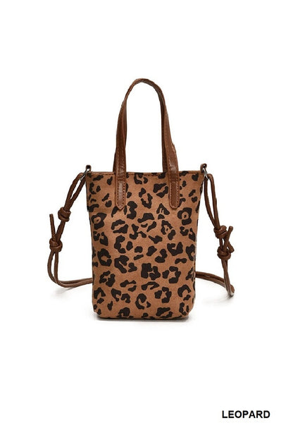 Zenana Retro Suede Crossbody Mini Bucket Tote Bag