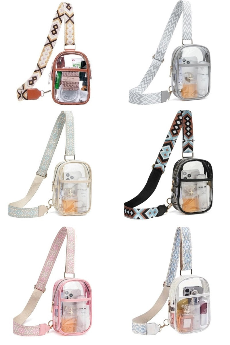 Clear Sling Bag with Guitar Strap