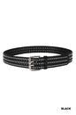 Zenana Star Studded Double Pin Buckle Belt U-424