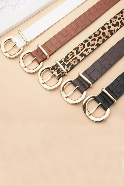 Zenana Gold Pin Buckle Fashion Belt U-436