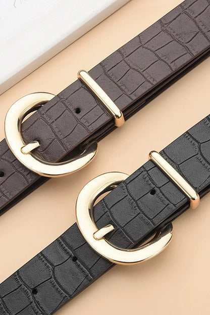 Zenana Gold Pin Buckle Fashion Belt U-436