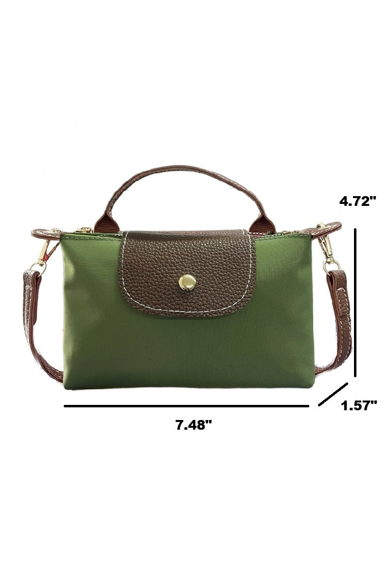 Zenana Trendy Color Block Flap Mini Handbag Ua-209