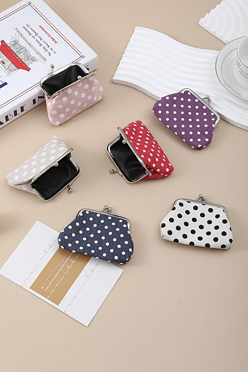 Zenana Polka Dot Kiss Lock Coin Purse UA-219