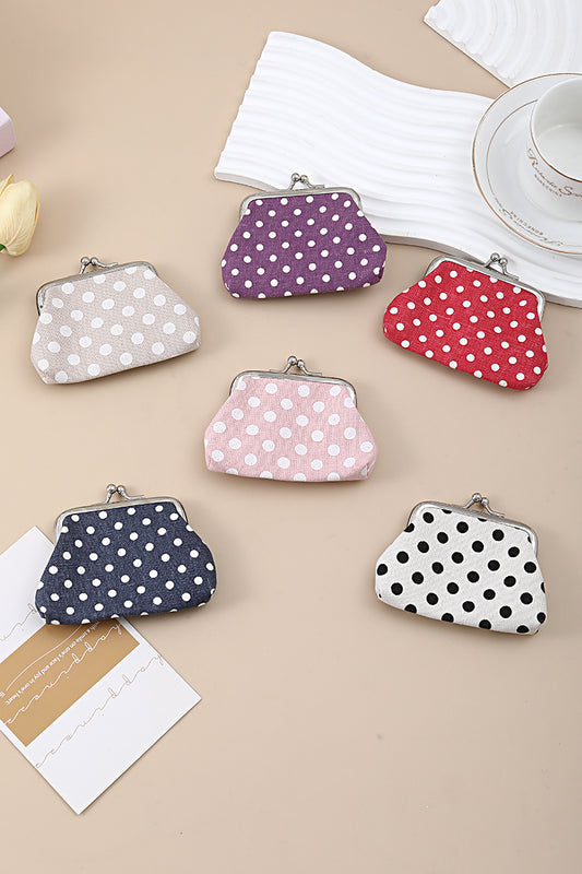 Zenana Polka Dot Kiss Lock Coin Purse UA-219