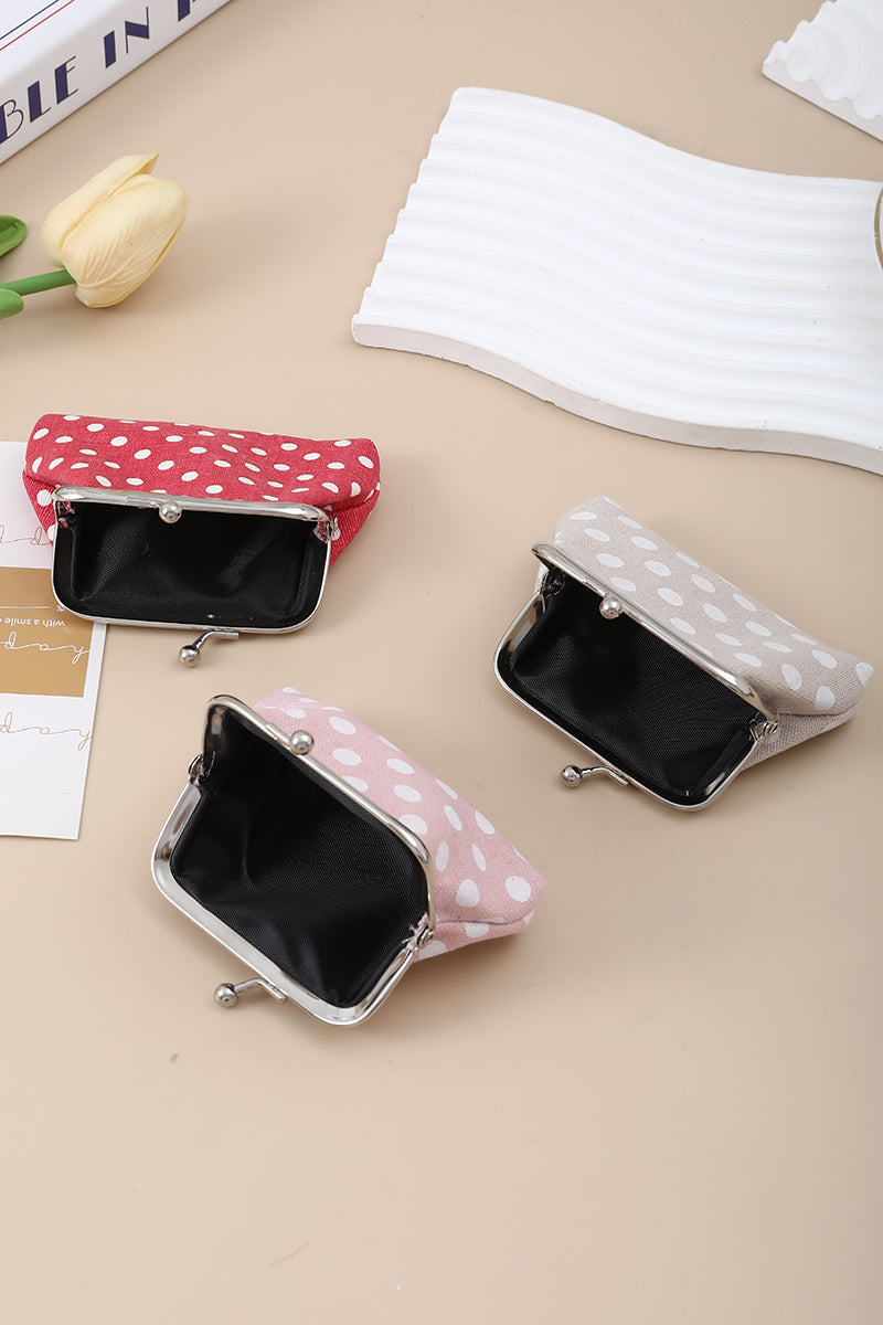 Zenana Polka Dot Kiss Lock Coin Purse UA-219