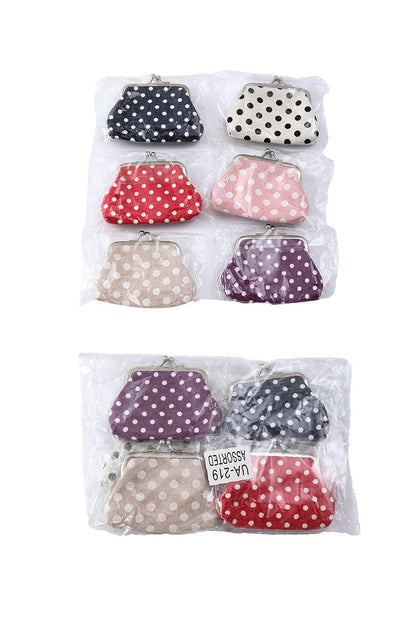 Zenana Polka Dot Kiss Lock Coin Purse UA-219