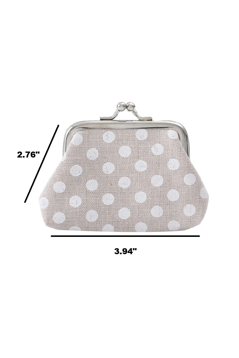 Zenana Polka Dot Kiss Lock Coin Purse UA-219