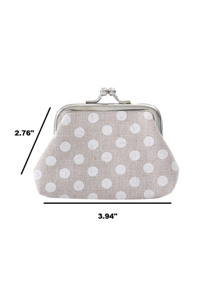 Zenana Polka Dot Kiss Lock Coin Purse UA-219