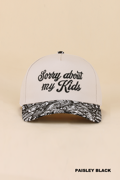 Zenana "Sorry About My Kids" Two-Tone Snapback Hat ua-787