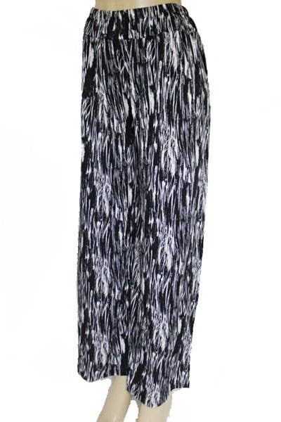 Doodled Line Printed Palazzo Pants