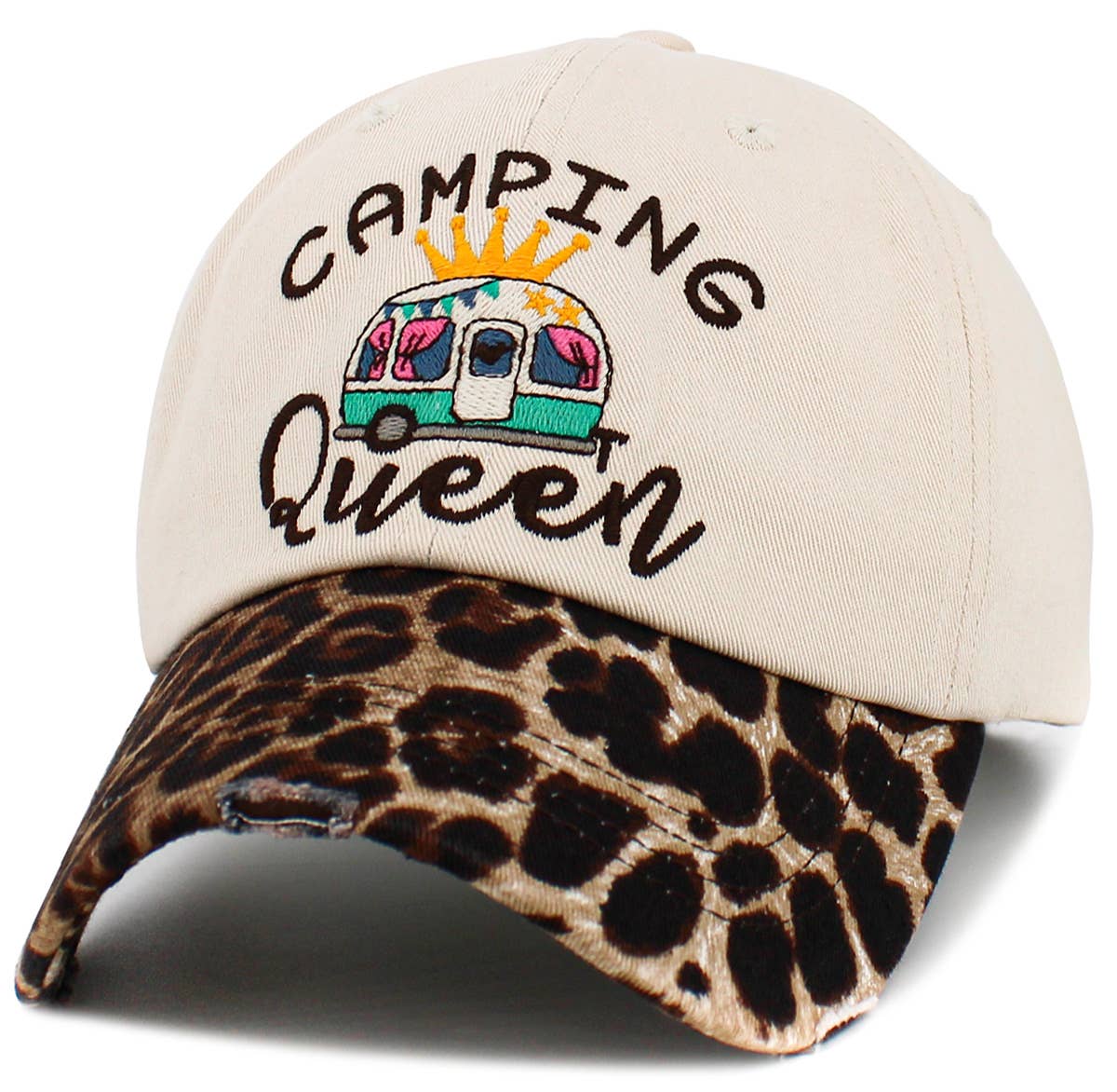 Camping Queen Vintage Ballcap: BLK