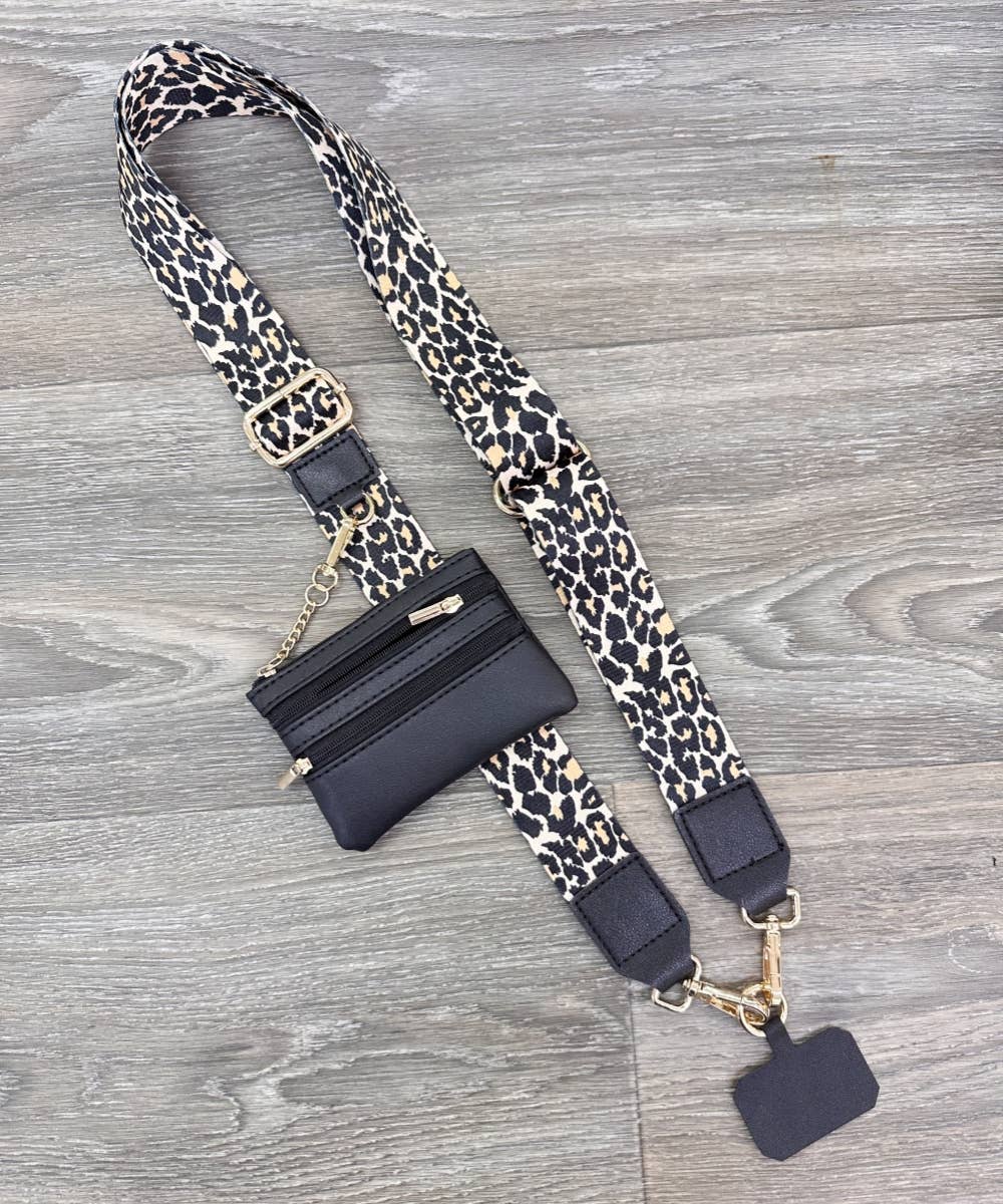 HANDBAG STRAP WITH ZIPPER POUCH PHONE HOLDER WRISTBAND
