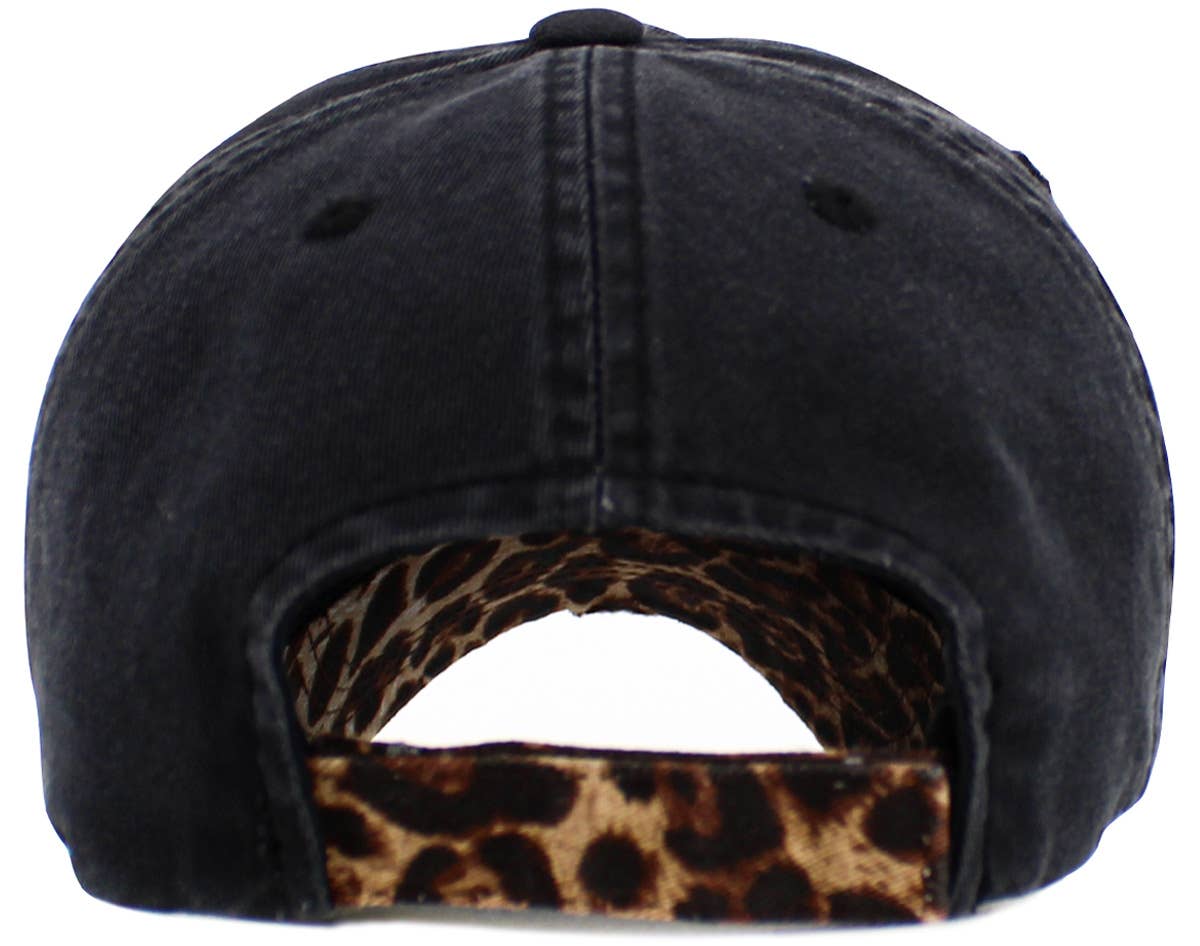 Camping Queen Vintage Ballcap: BLK