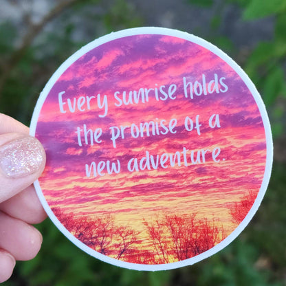 Every Sunset Holds a Promise 3" vinyl sticker