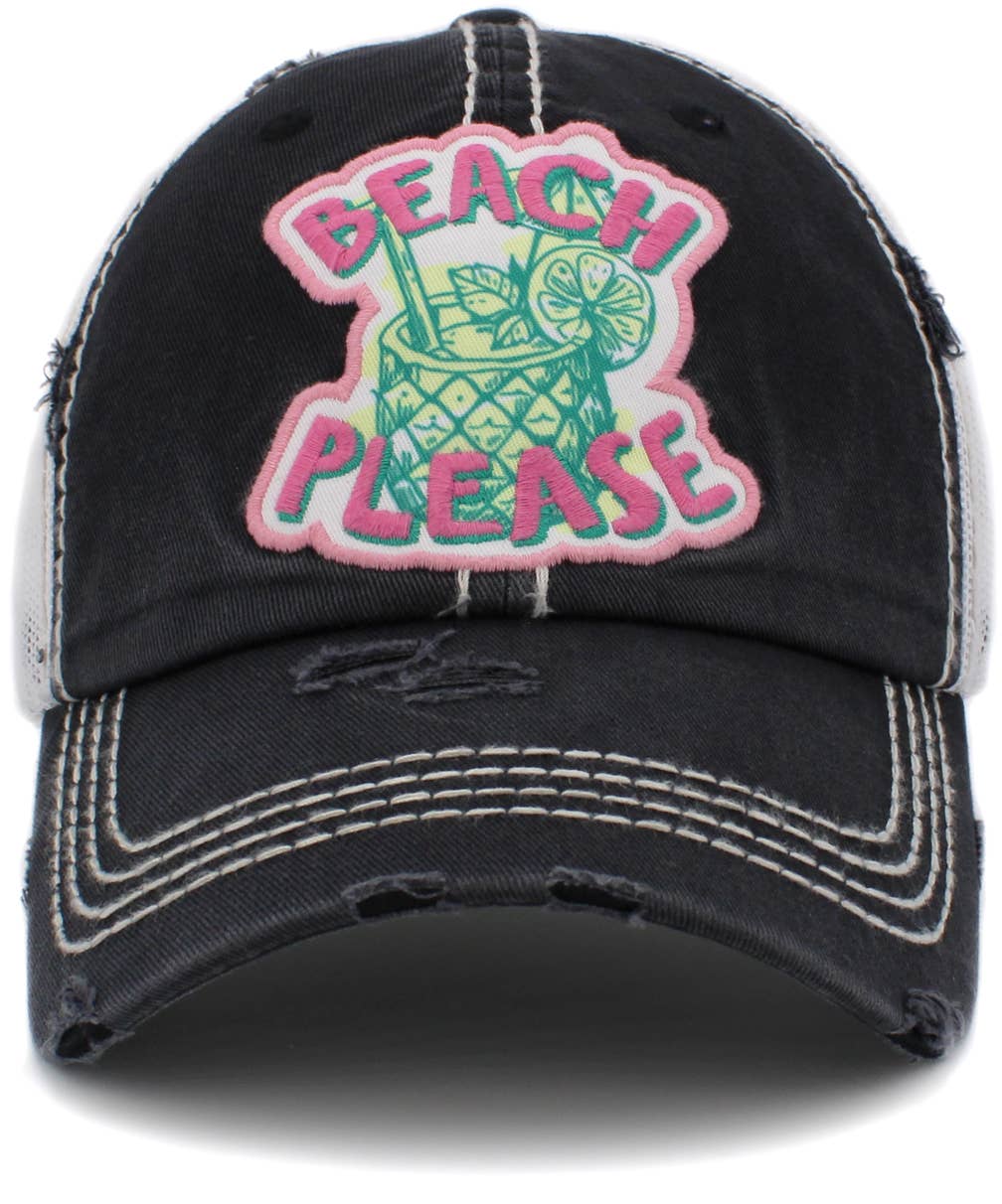 Beach Please Vintage Ballcap