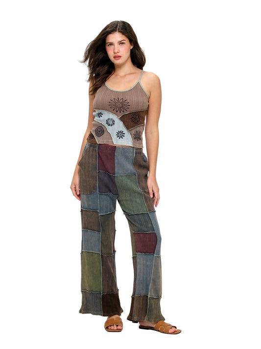Yak & Yeti Boho Patchwork Pants 26395