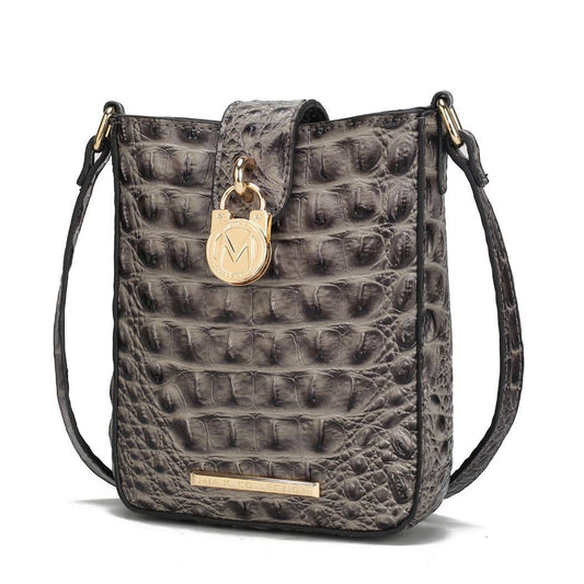 Avery Faux Crocodile Embossed Crossbody by Mia K
