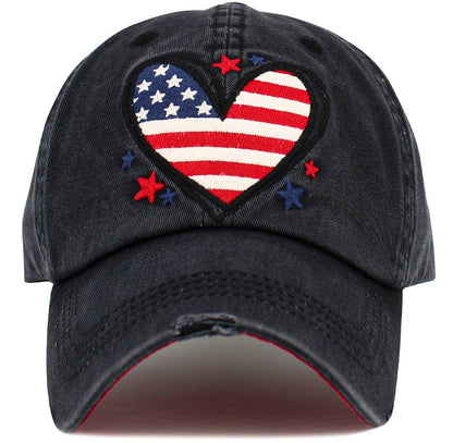 Heart Flag Vintage Ballcap