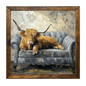 ARTISTIC SERIES TIMBERLAND-HIGHLAND COW ON A COUCH