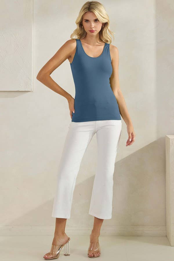 Yelete Seamless Reversible Tank w/ Built-In Bra