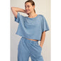 Rae Mode Mineral Washed Boxy Crop Top (Style T0138)