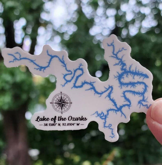 Lake of the Ozarks Coordinates - Waterproof Vinyl Sticker