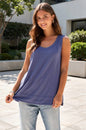 Dear Scarlett Baby Ribbed Tank Top w/ Raw Edge Detail