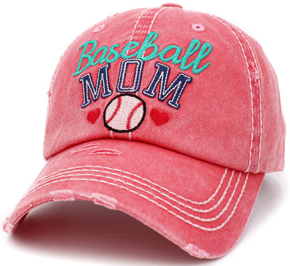 Baseball Mom Washed Vintage Ballcap