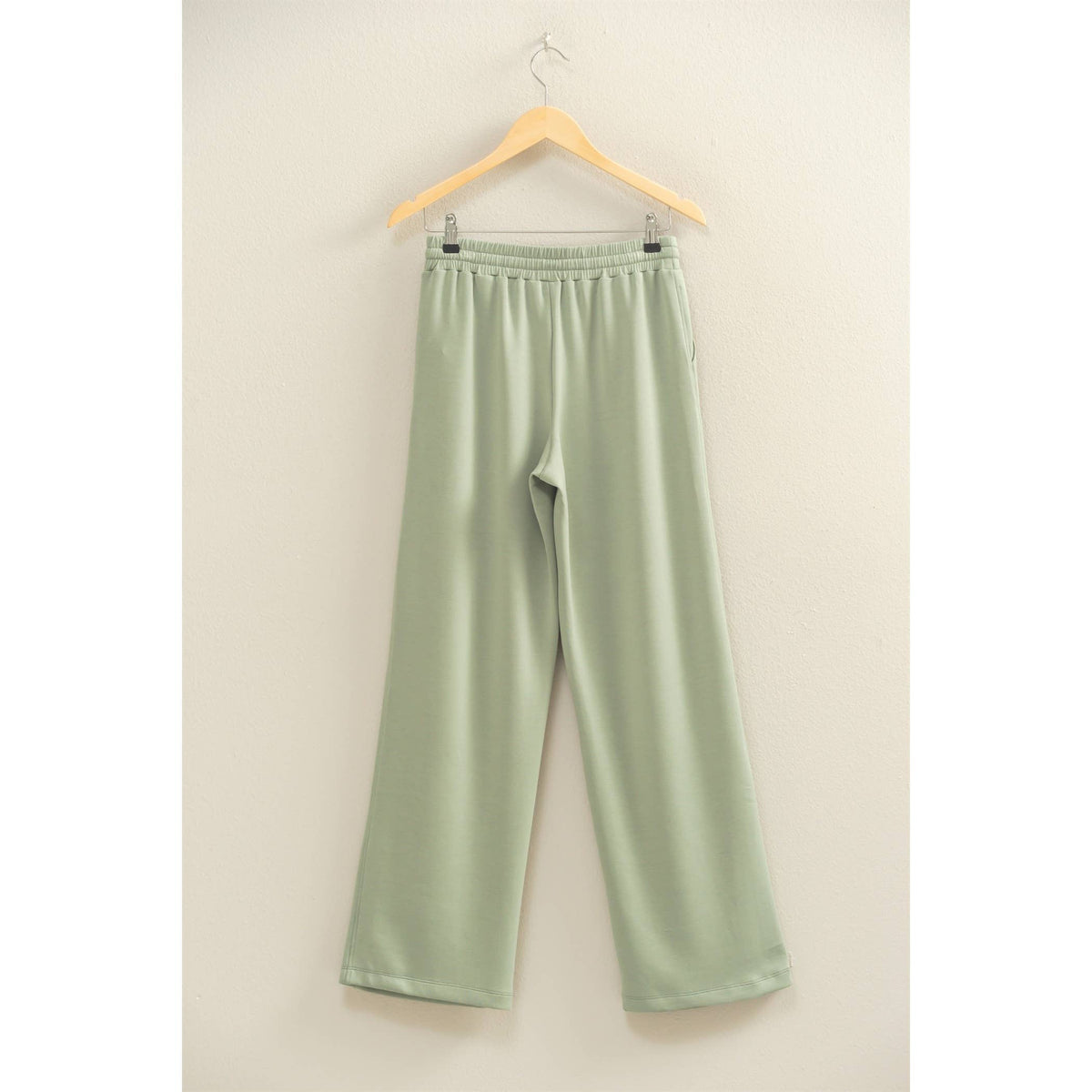 Double Knit Wide-Leg Sweatpants
