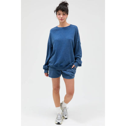Acid Wash Oversized Sweatshirt
