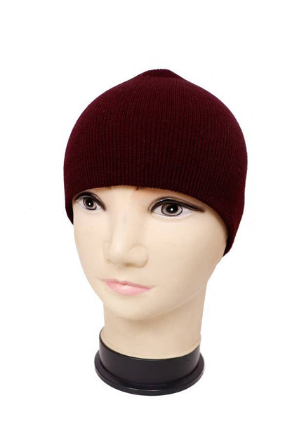 Basic Short Cut Unisex Beanies: Black