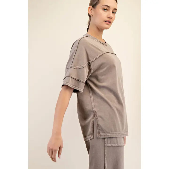 Rae Mode Mineral Washed Oversized Tee T Shirt