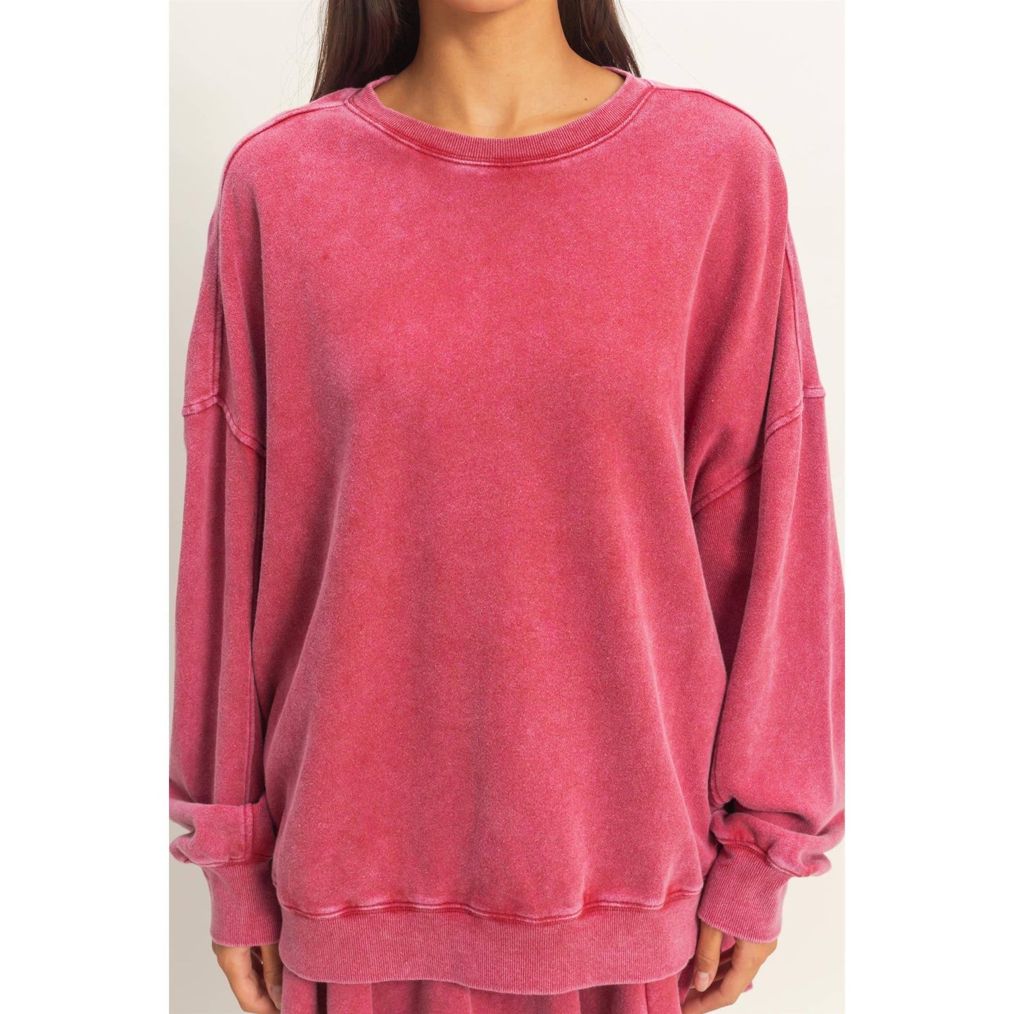 Acid Wash Oversized Sweatshirt