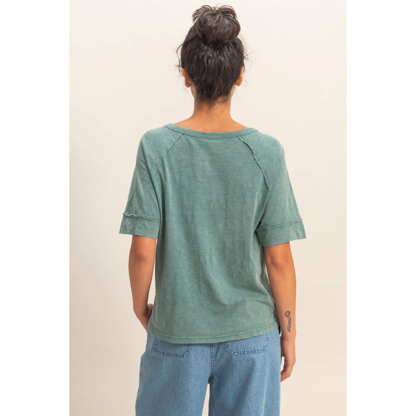 Hyfve DZ26A655 Acid Washed Boxy Tee