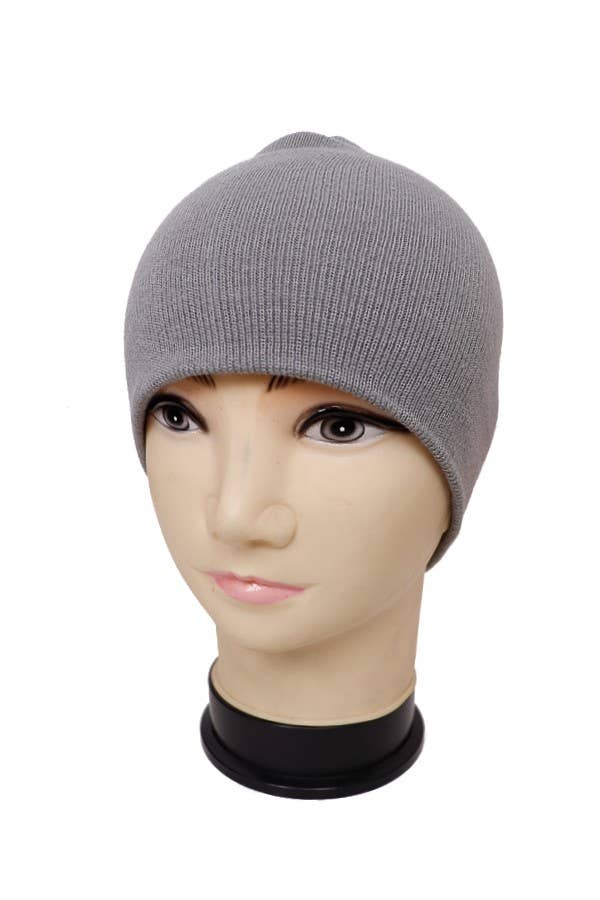 Basic Short Cut Unisex Beanies: Black