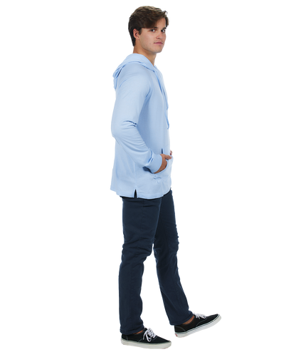 Unisex Fit Jersey Hoodie - Light Garment Burnout Raglan