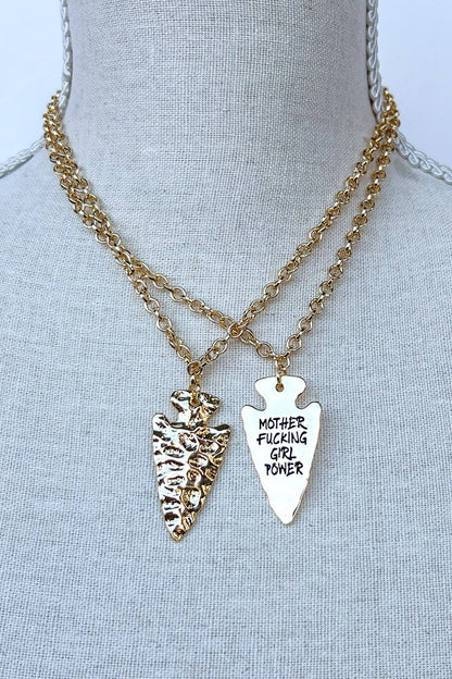 Girl Power Necklace in Gold