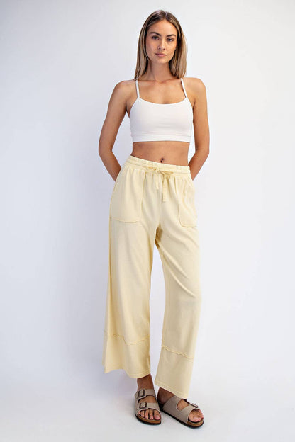 Rae Mode Mineral Washed Cropped Wide Leg Pant P6363