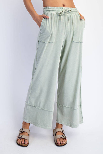 Rae Mode Mineral Washed Cropped Wide Leg Pant P6363