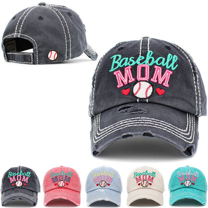 Baseball Mom Washed Vintage Ballcap