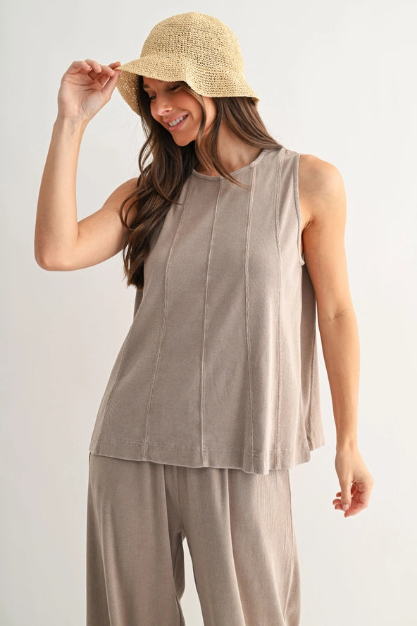 Mono B Coastline Cotton Blend Pant Set
