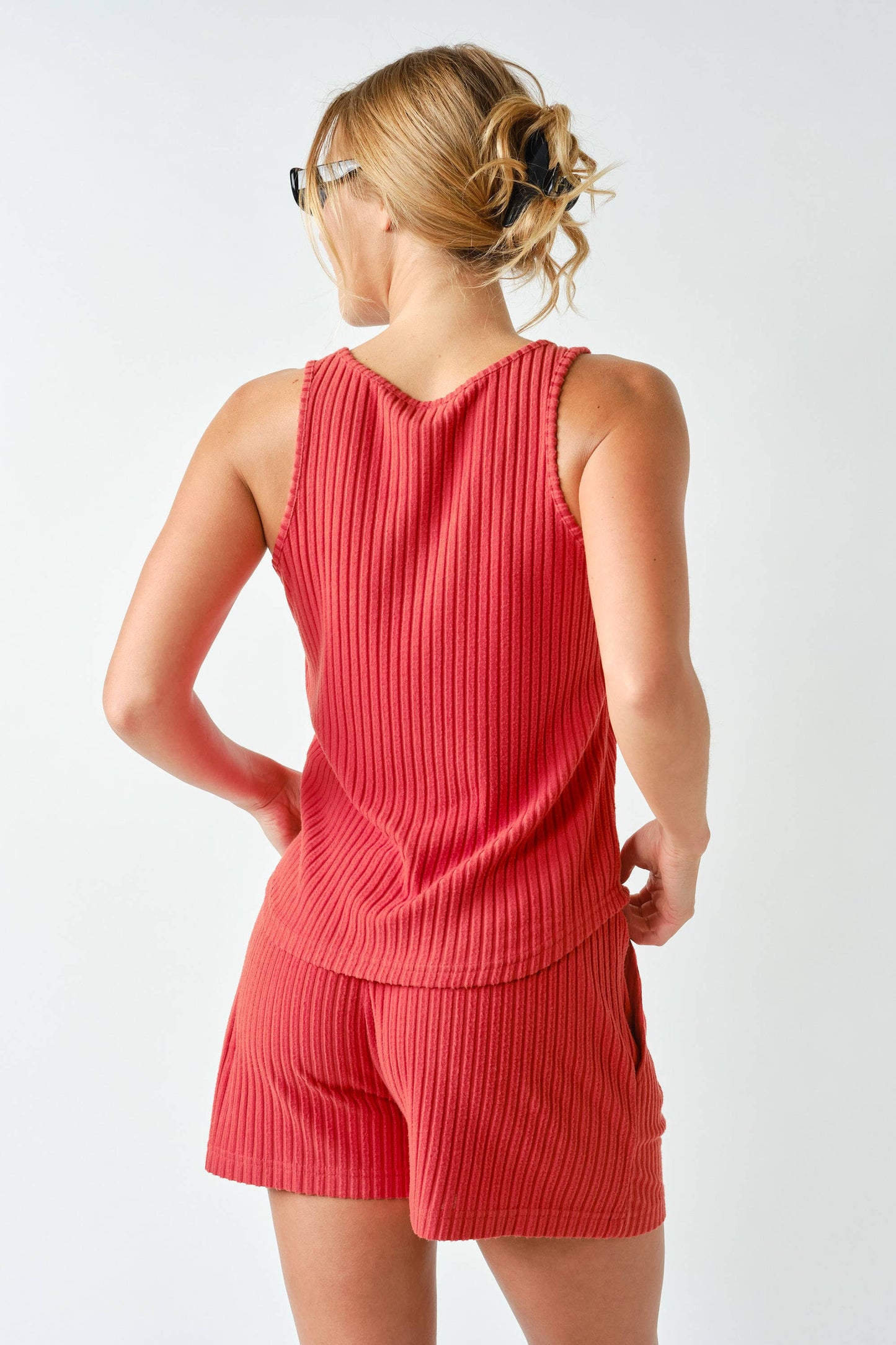 Mono B Softcore Rib Lounge Tank  top (KT5868)