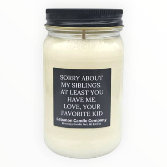 Funny Siblings Favorite Kid Candle