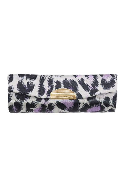 Exotic Leopard Print Satin Lipstick Case W/ Mirror