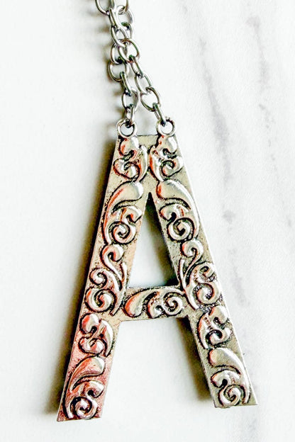 Blaze Initial Necklace-Silver