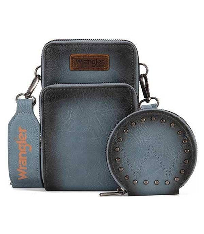 Wrangler Cellphone Crossbody Bag: Bronze