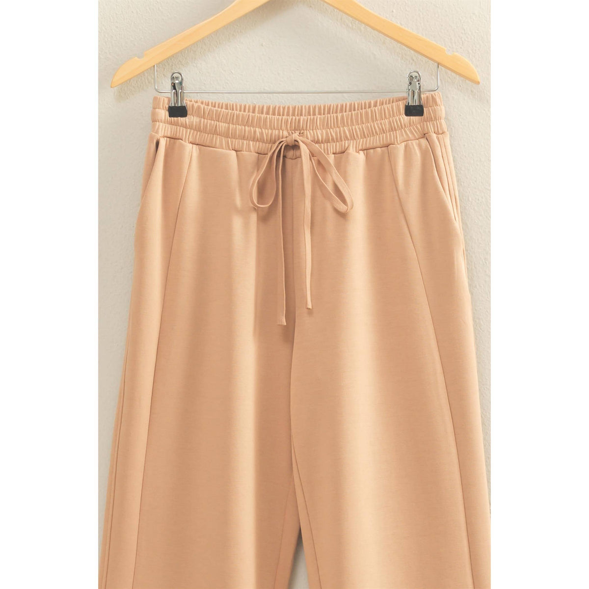 Double Knit Wide-Leg Sweatpants
