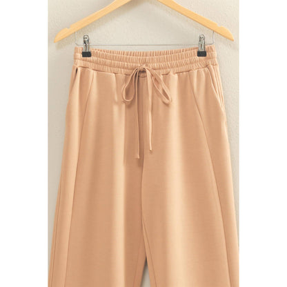 Double Knit Wide-Leg Sweatpants