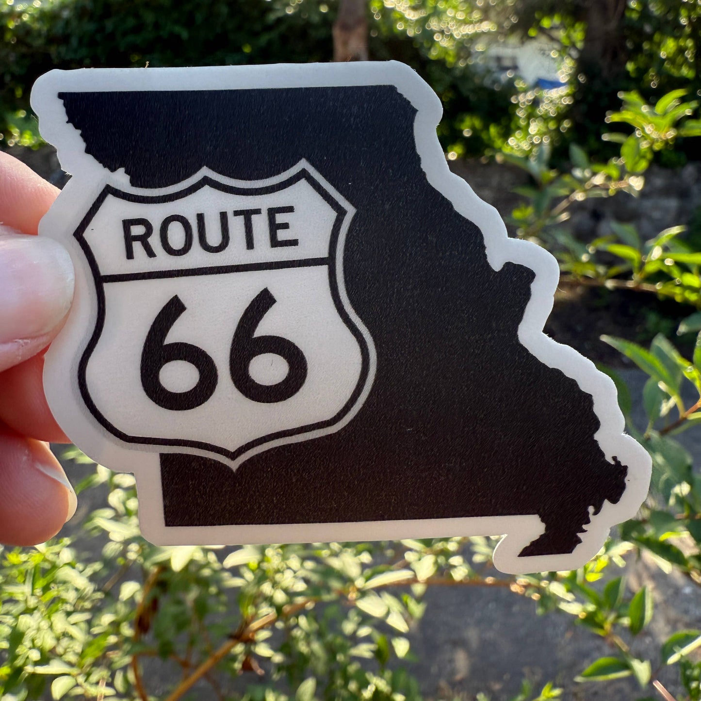 Missouri and Route 66 Highway Sign - 3" Vinyl Sticker