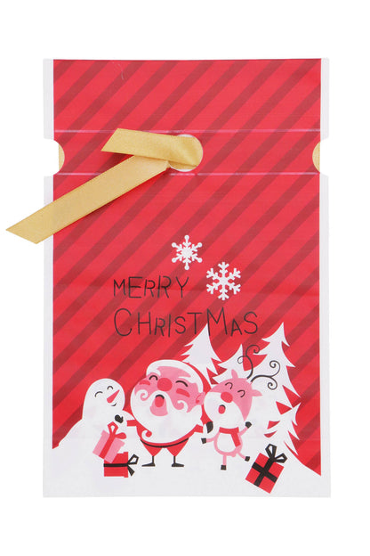 Christmas Drawstring Plastic Treat Bag - 48 Pcs